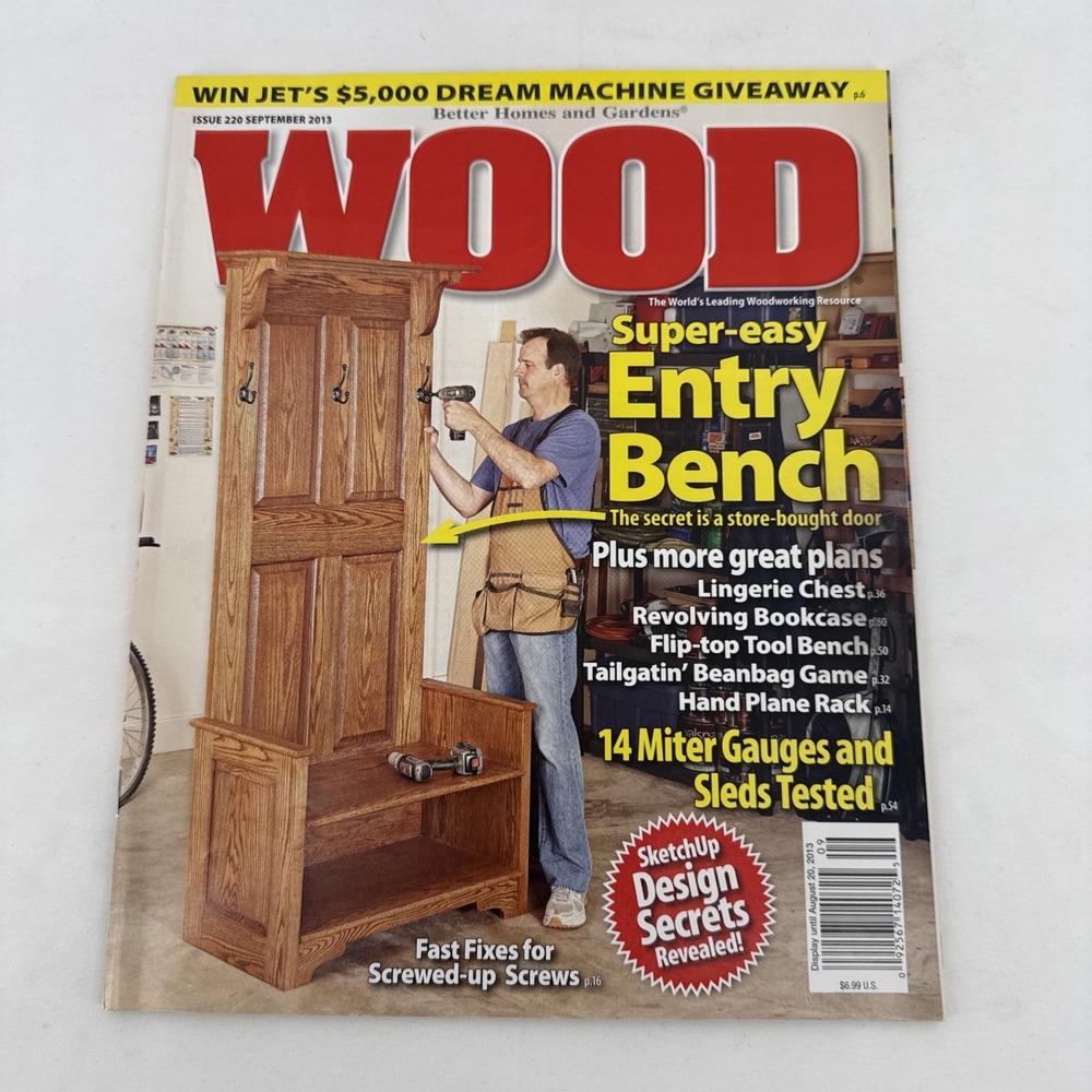 Vintage Issue 220 September 2013 WOOD Magazine Woodworking Home Improvement